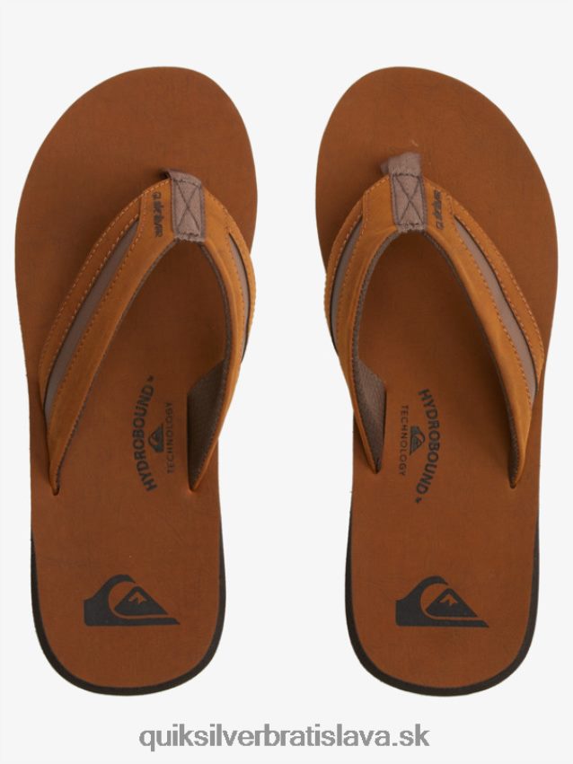 carver squish luxusné sandále Quiksilver muži B80HXR1831 hnedá