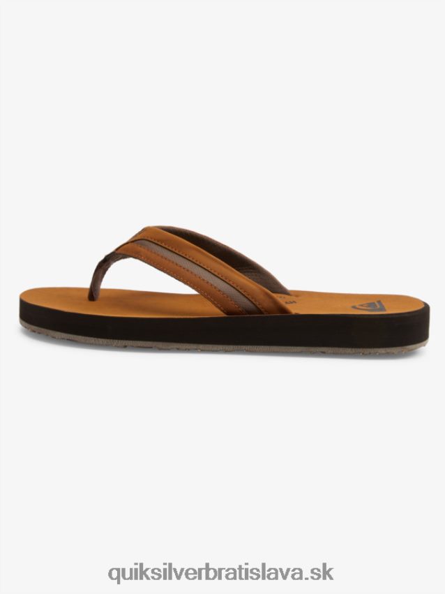 carver squish luxusné sandále Quiksilver muži B80HXR1831 hnedá