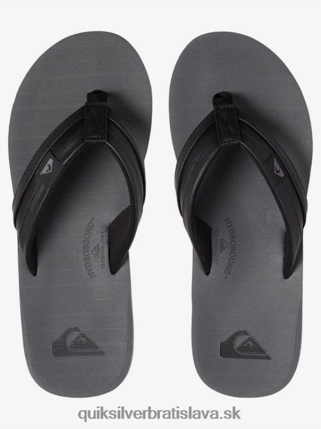carver squishové sandále Quiksilver muži B80HXR936 čierna/sivá