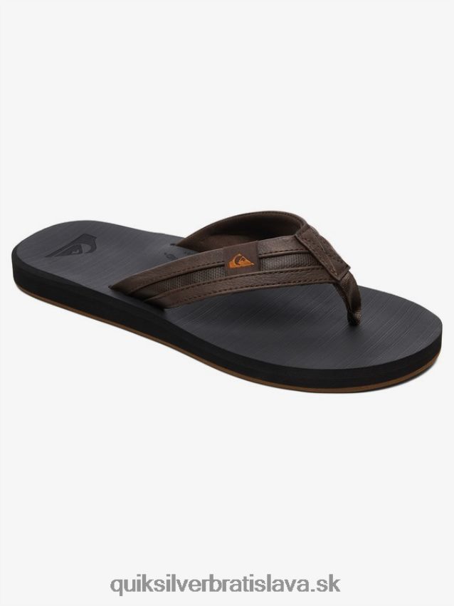 carver squishové sandále Quiksilver muži B80HXR937 hnedá/čierna