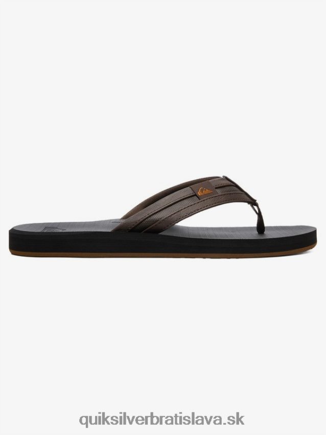 carver squishové sandále Quiksilver muži B80HXR937 hnedá/čierna