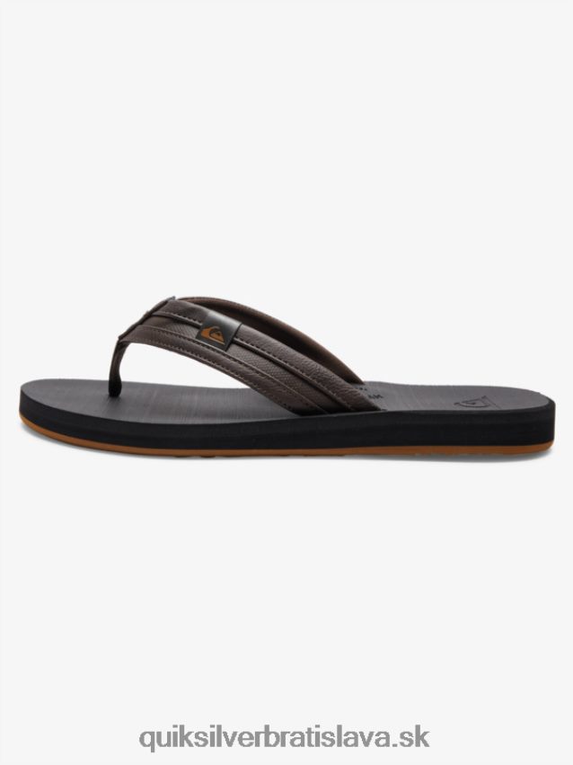 carver squishové sandále Quiksilver muži B80HXR937 hnedá/čierna