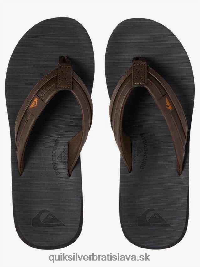 carver squishové sandále Quiksilver muži B80HXR937 hnedá/čierna