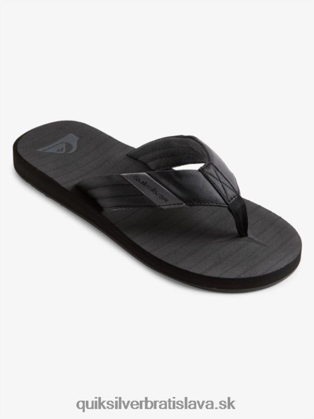 carver tropické sandále Quiksilver muži B80HXR1296 čierna/sivá