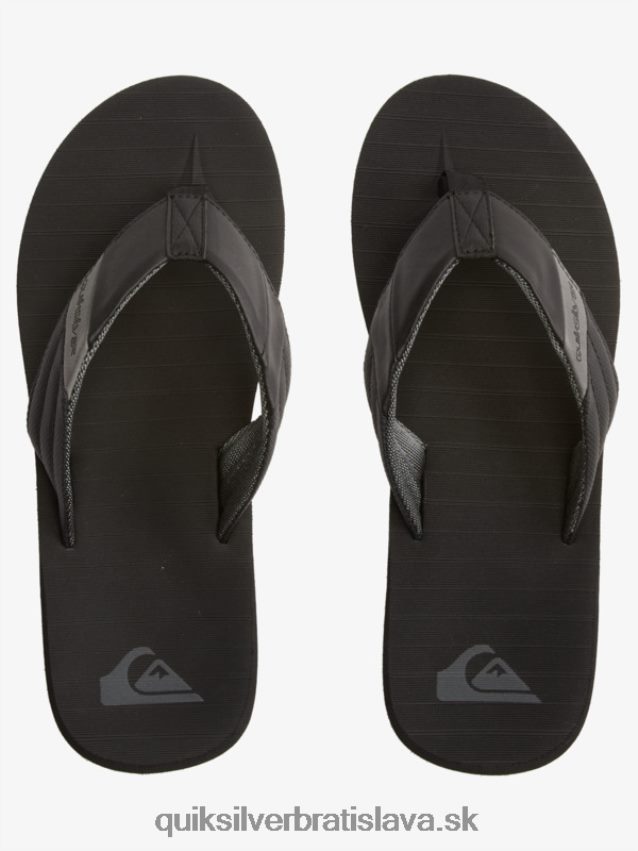 carver tropické sandále Quiksilver muži B80HXR1296 čierna/sivá