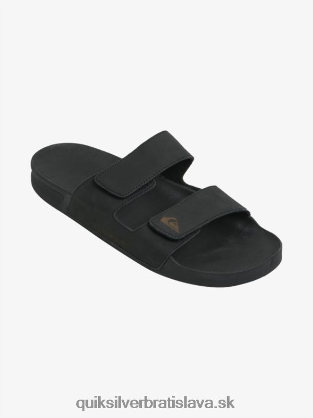kožené sandále rivi s dvojitou úpravou Quiksilver muži B80HXR1286 čierna