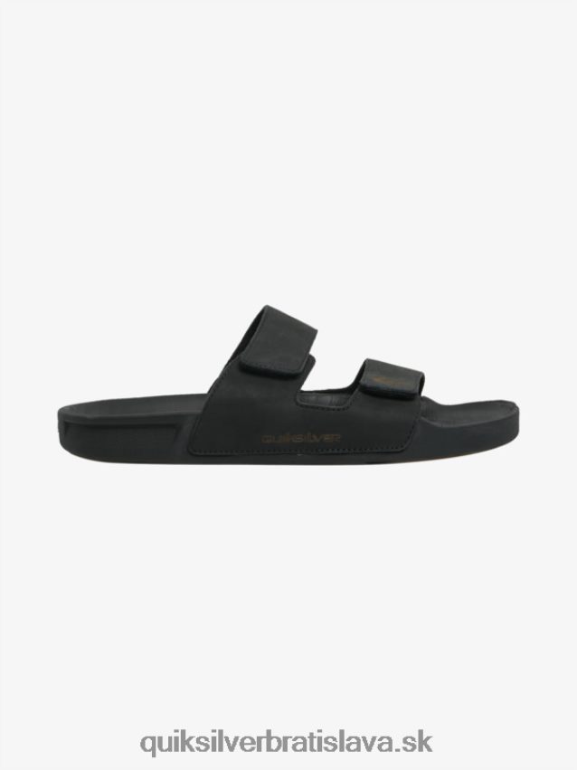 kožené sandále rivi s dvojitou úpravou Quiksilver muži B80HXR1286 čierna