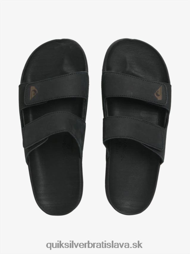 kožené sandále rivi s dvojitou úpravou Quiksilver muži B80HXR1286 čierna