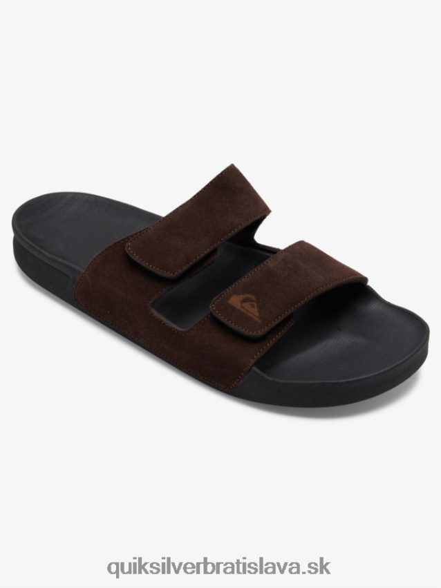 kožené sandále rivi s dvojitou úpravou Quiksilver muži B80HXR1287 hnedá/čierna