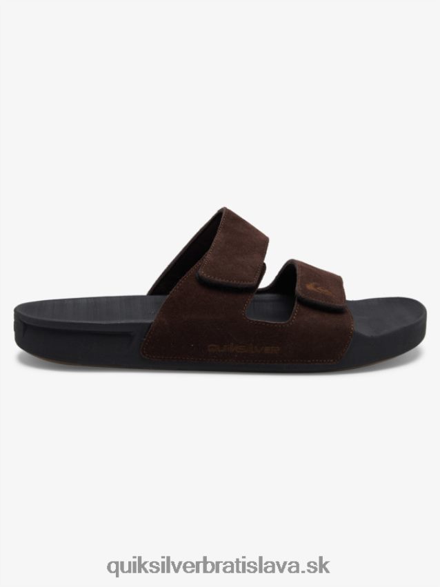 kožené sandále rivi s dvojitou úpravou Quiksilver muži B80HXR1287 hnedá/čierna
