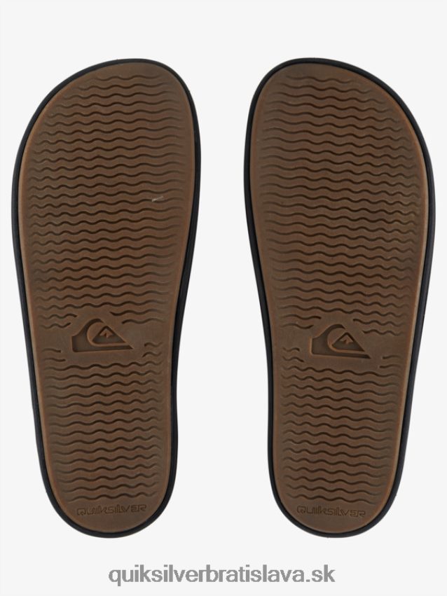 kožené sandále rivi s dvojitou úpravou Quiksilver muži B80HXR1287 hnedá/čierna