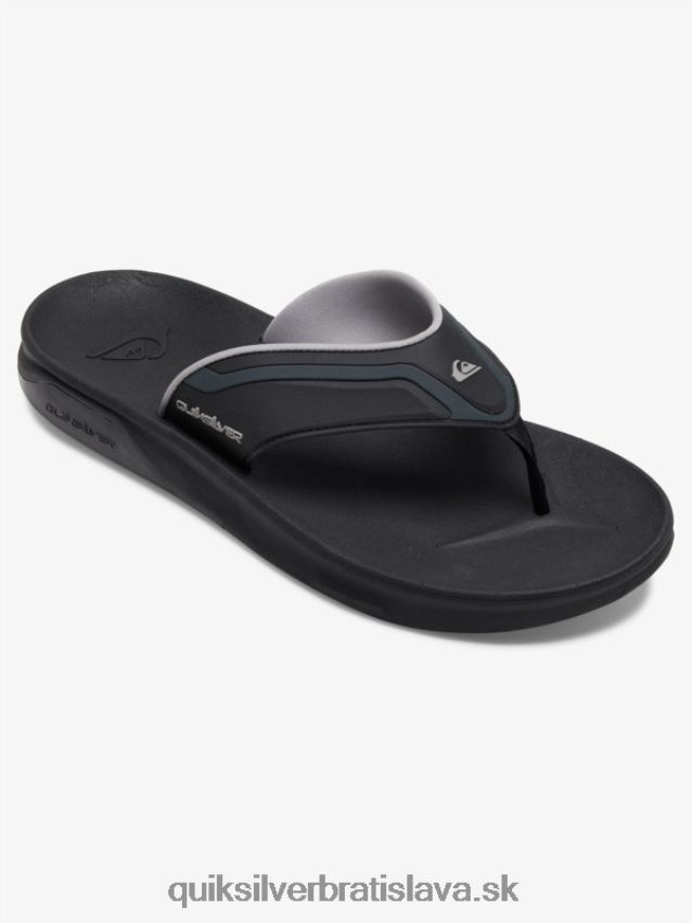 matematické zotavovacie sandále Quiksilver muži B80HXR1082 čierna/sivá/hnedá