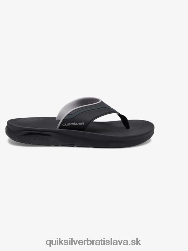 matematické zotavovacie sandále Quiksilver muži B80HXR1082 čierna/sivá/hnedá