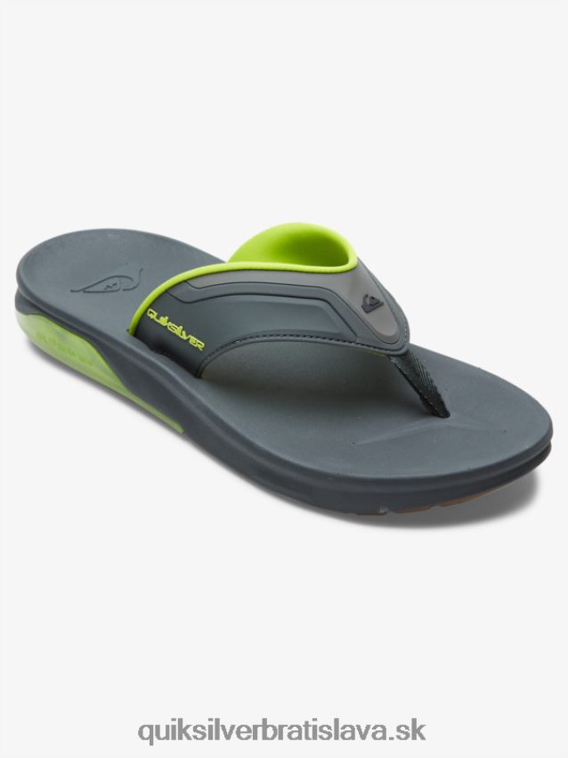 matematické zotavovacie sandále Quiksilver muži B80HXR1083 šedá/čierna/zelená