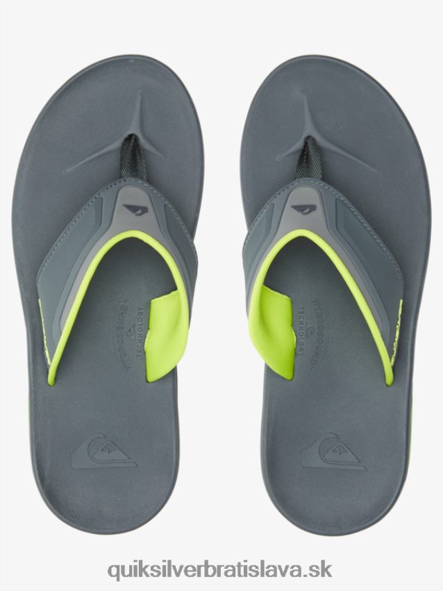 matematické zotavovacie sandále Quiksilver muži B80HXR1083 šedá/čierna/zelená