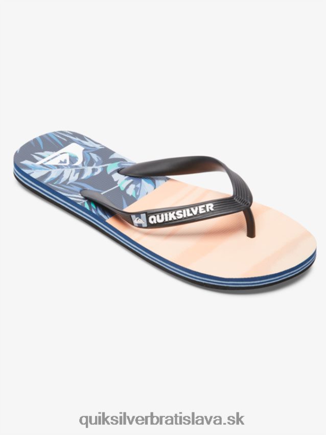 molokai päť-o žabky Quiksilver muži B80HXR1857 čierna/oranžová/zelená
