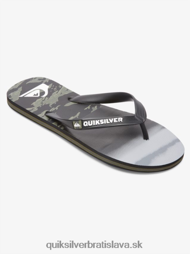 molokai päť-o žabky Quiksilver muži B80HXR1858 čierna/zelená
