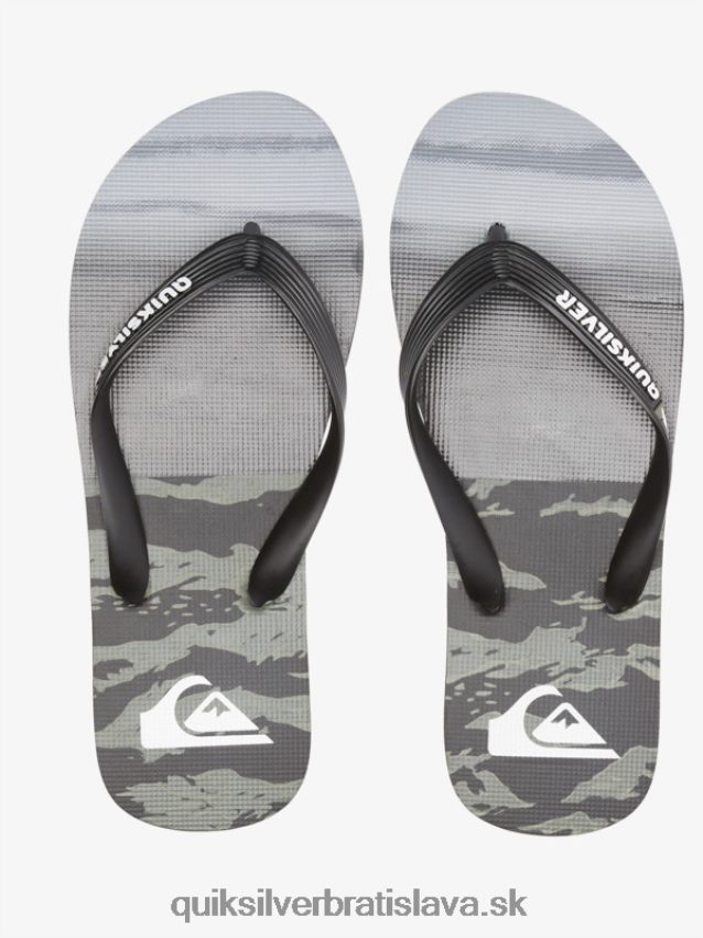 molokai päť-o žabky Quiksilver muži B80HXR1858 čierna/zelená