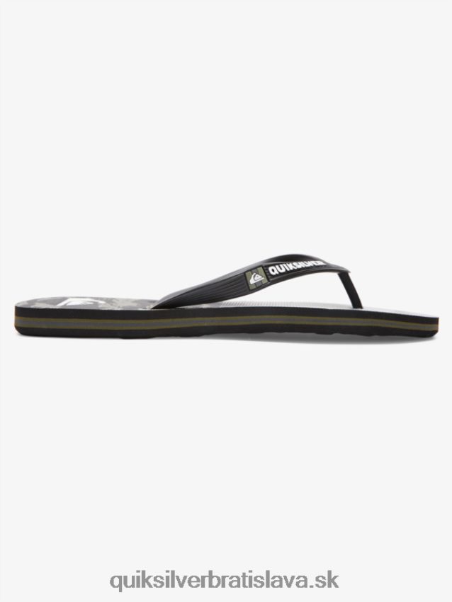 molokai päť-o žabky Quiksilver muži B80HXR1858 čierna/zelená