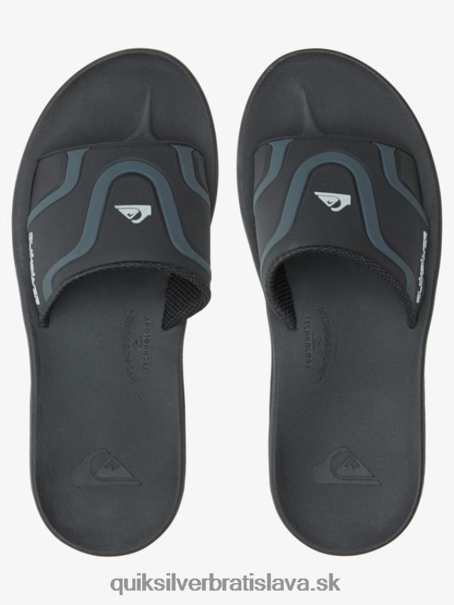 šmykľavé sandále na zotavenie Quiksilver muži B80HXR1257 čierna