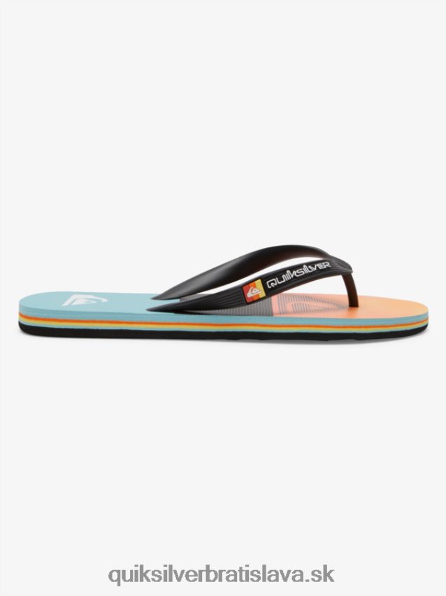 panelové žabky molokai Quiksilver muži B80HXR568 čierna/oranžová