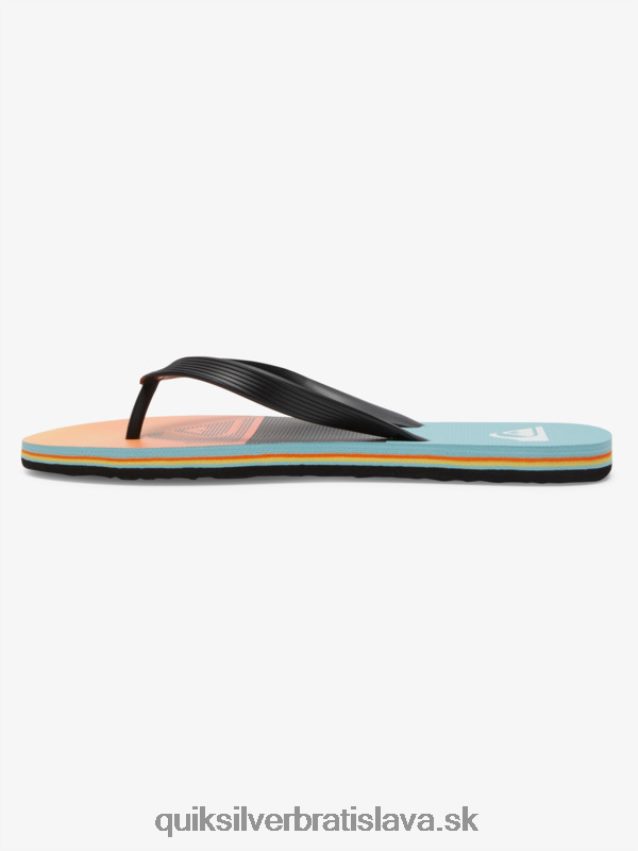 panelové žabky molokai Quiksilver muži B80HXR568 čierna/oranžová