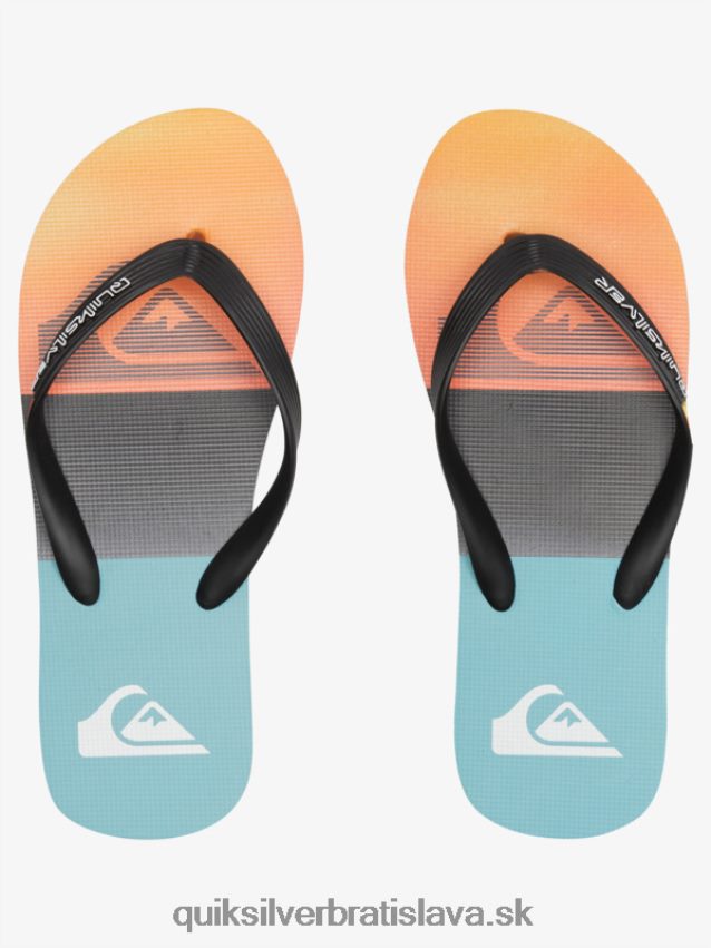 panelové žabky molokai Quiksilver muži B80HXR568 čierna/oranžová