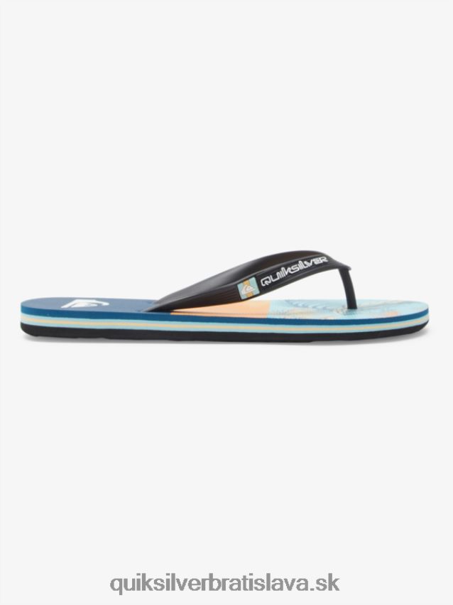 panelové žabky molokai Quiksilver muži B80HXR569 modrá/čierna/žltá