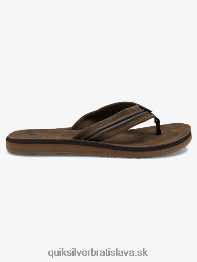 rezbárske kožené sandále Quiksilver muži B80HXR1773 hnedá