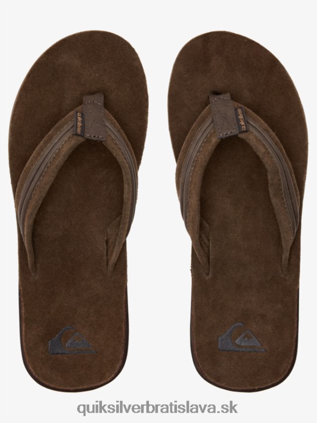 rezbárske kožené sandále Quiksilver muži B80HXR1773 hnedá