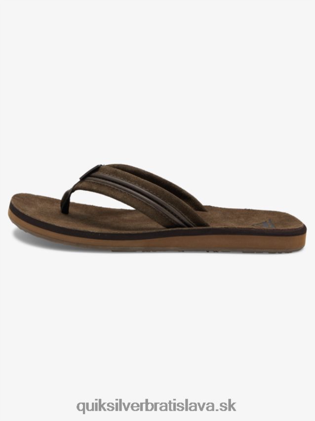 rezbárske kožené sandále Quiksilver muži B80HXR1773 hnedá