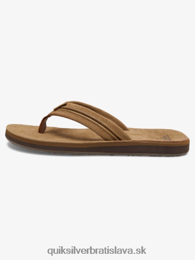 rezbárske kožené sandále Quiksilver muži B80HXR1774 opálená - pevná