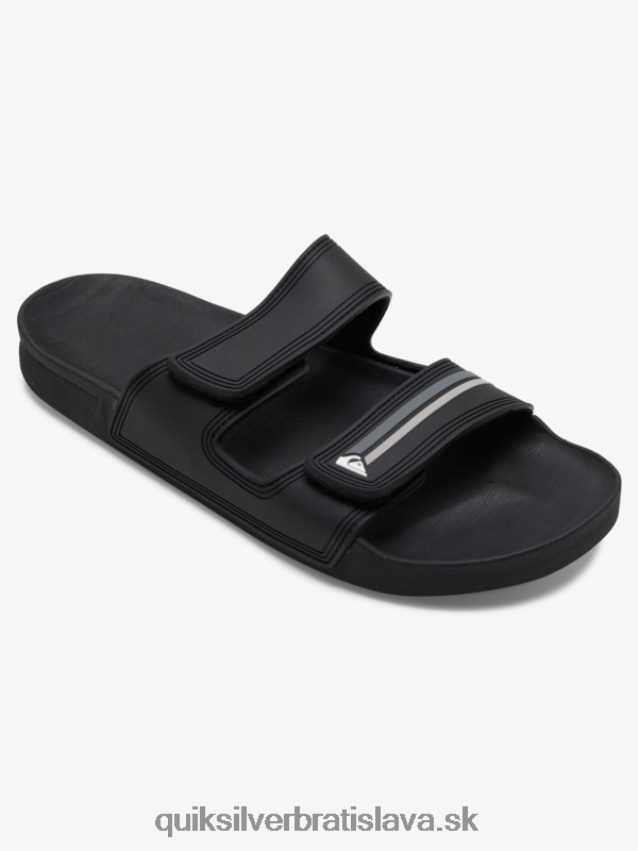 rivi sandále s dvojitým prispôsobením Quiksilver muži B80HXR1076 čierna/sivá