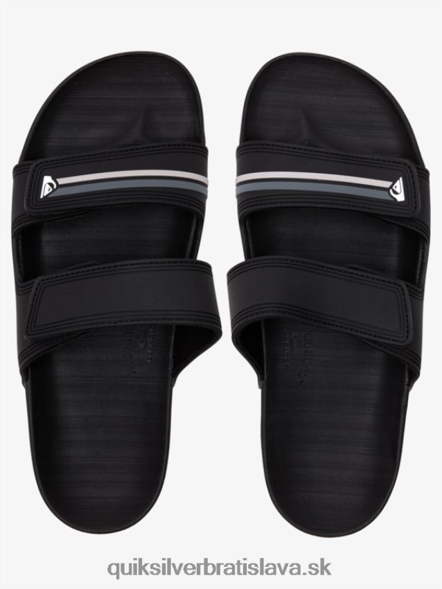rivi sandále s dvojitým prispôsobením Quiksilver muži B80HXR1076 čierna/sivá