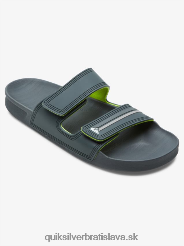 rivi sandále s dvojitým prispôsobením Quiksilver muži B80HXR1078 šedá/čierna/zelená