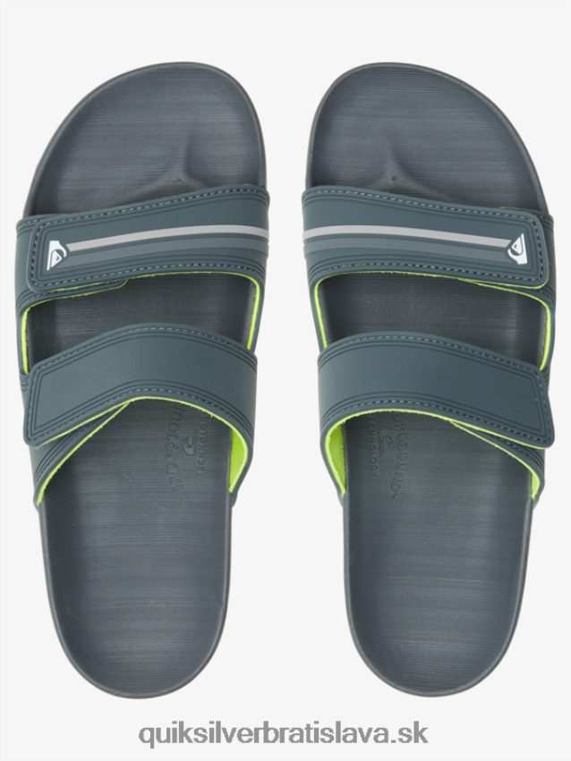 rivi sandále s dvojitým prispôsobením Quiksilver muži B80HXR1078 šedá/čierna/zelená