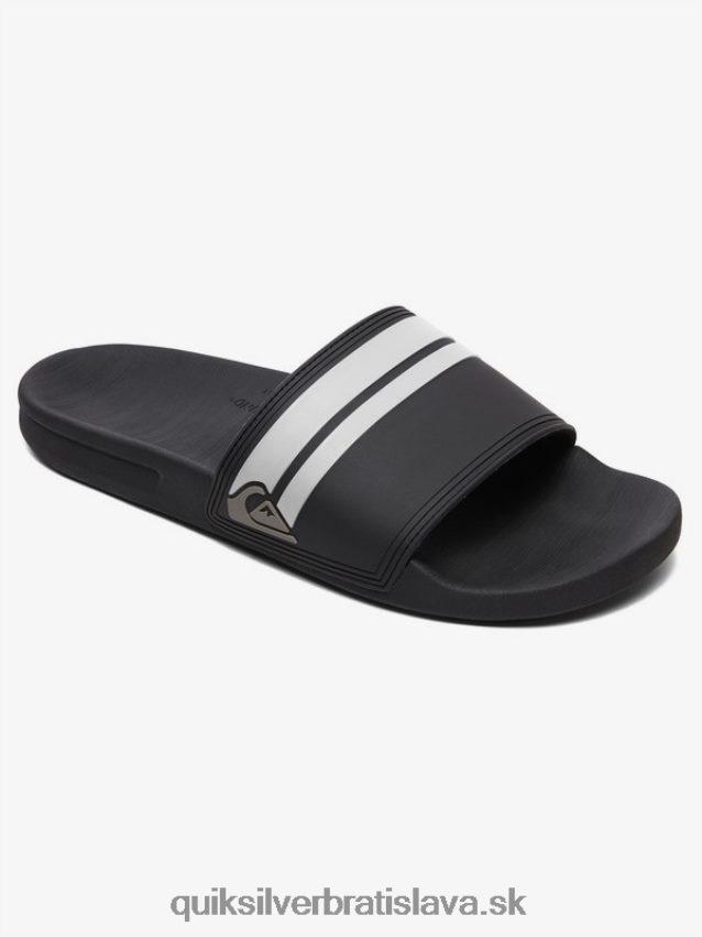 rivi slide slider sandále Quiksilver muži B80HXR760 čierna biela