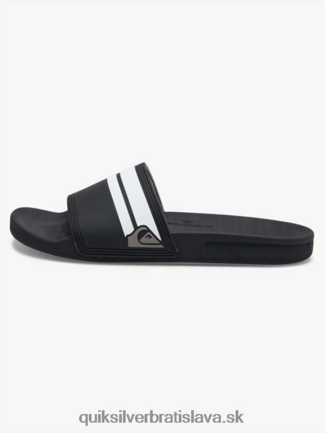 rivi slide slider sandále Quiksilver muži B80HXR760 čierna biela