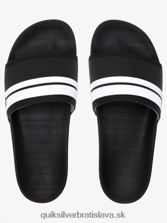 rivi slide slider sandále Quiksilver muži B80HXR760 čierna biela