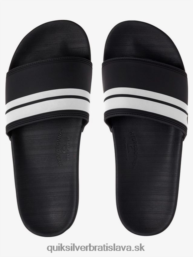 rivi slide slider sandále Quiksilver muži B80HXR760 čierna biela