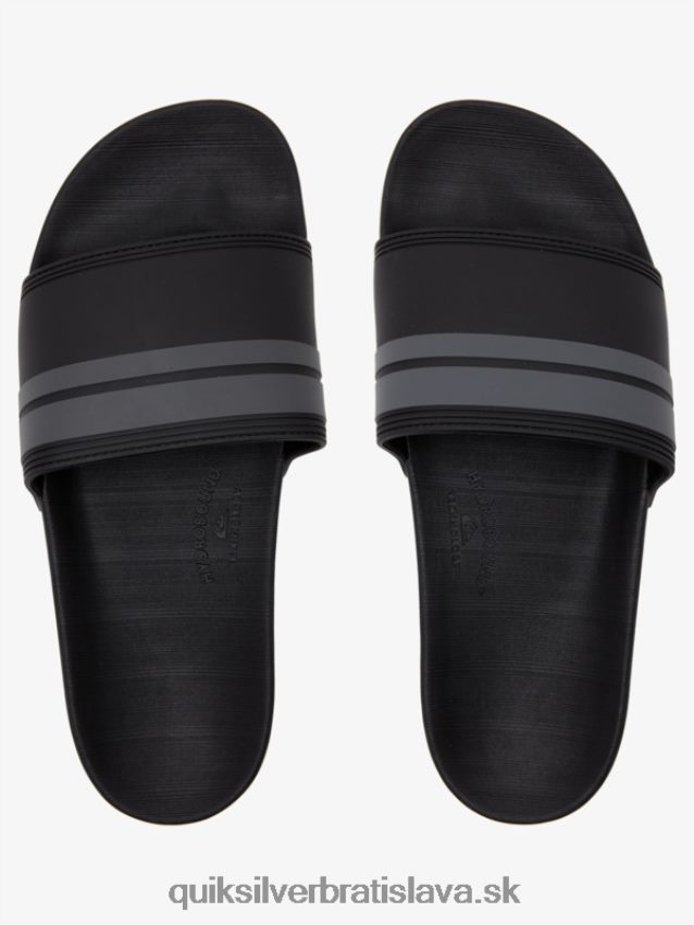 rivi slide slider sandále Quiksilver muži B80HXR763 čierna/sivá
