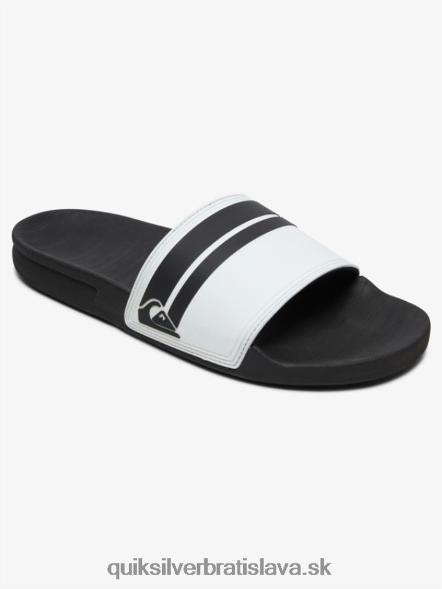 rivi slide slider sandále Quiksilver muži B80HXR765 biely čierny