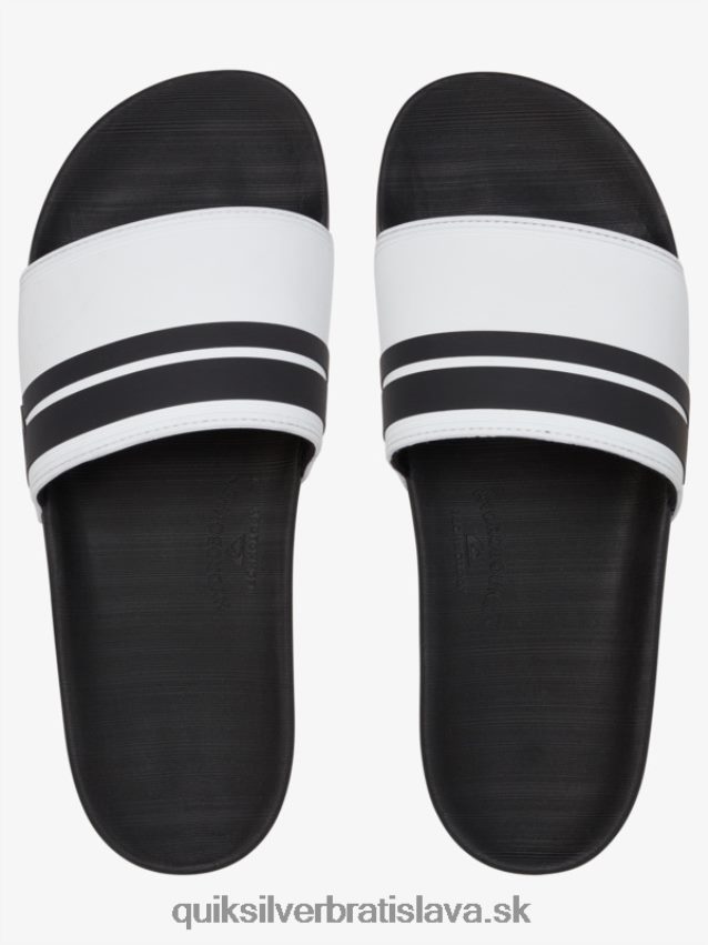 rivi slide slider sandále Quiksilver muži B80HXR765 biely čierny