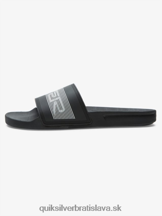 rivi wordmark slide slider sandále Quiksilver muži B80HXR683 čierna