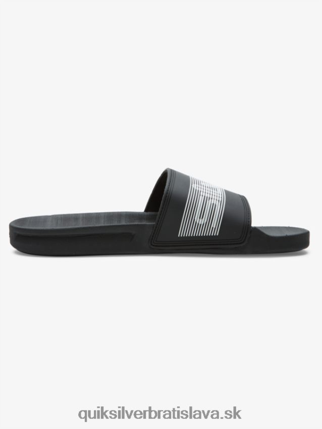 rivi wordmark slide slider sandále Quiksilver muži B80HXR683 čierna