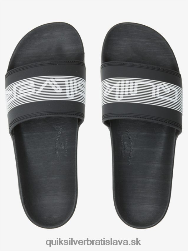 rivi wordmark slide slider sandále Quiksilver muži B80HXR683 čierna