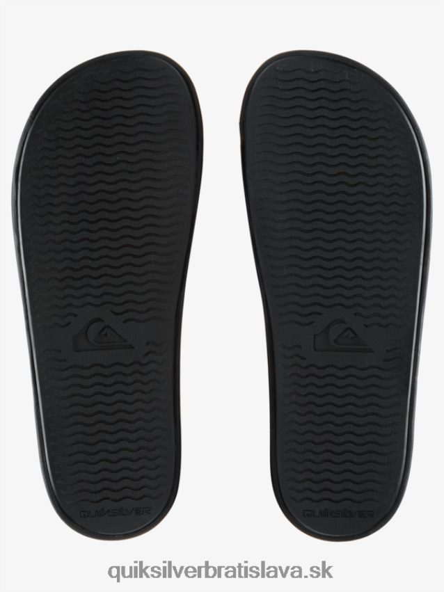 rivi wordmark slide slider sandále Quiksilver muži B80HXR683 čierna
