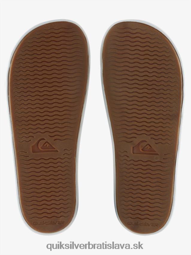 rivi wordmark slide slider sandále Quiksilver muži B80HXR686 biela/modrá