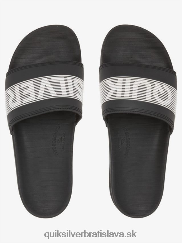 rivi wordmark slide slider sandále Quiksilver muži B80HXR689 čierna biela