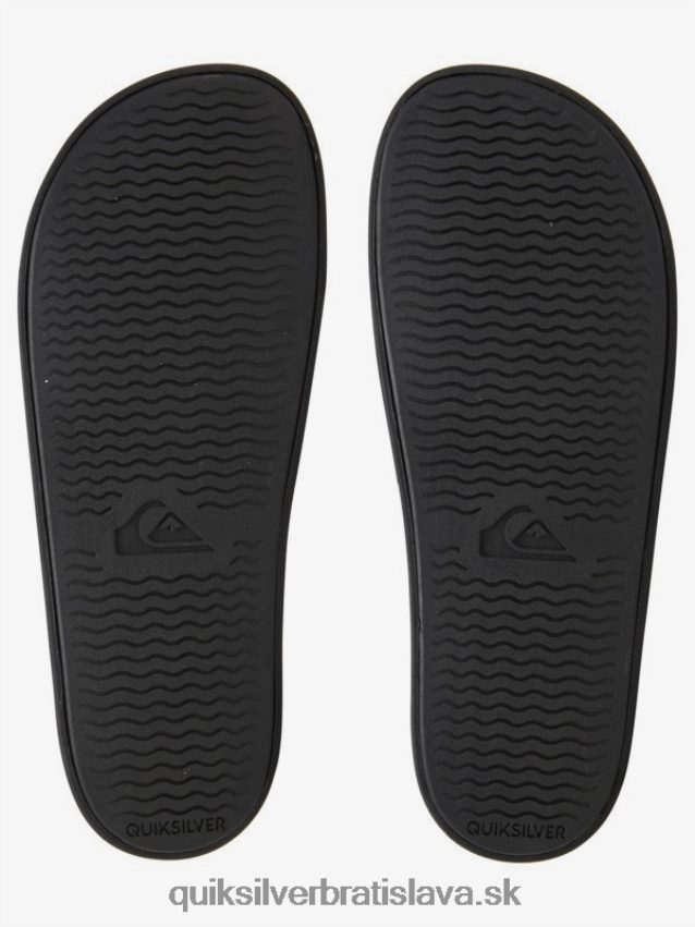 rivi wordmark slide slider sandále Quiksilver muži B80HXR689 čierna biela